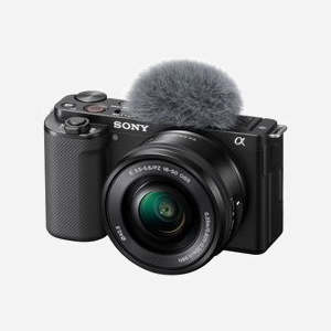 Sony α ZV-E10L MILC APS-C 24.2MP CMOS, Vidéo 4K Ultra HD, ISO 100-320000, Écran tactile 3", Monture E, Objectif 16-50mm, Noir - Miniature 1