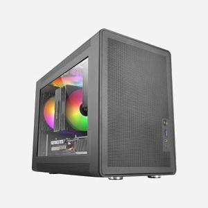 Boîtier PC Mars Gaming MC-XPS Mini Tower Noir - Micro ATX/Mini-ITX, Mesh, 1x120mm AR, USB 3.2 Gen1/Gen2 Type-A/C, Baies 2.5/3.5", Sans Alimentation SFX - Miniature 2