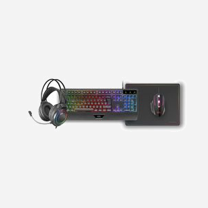 Mars Gaming MCP124PROFR : Combo Clavier AZERTY H-Mech RGB, Souris 3200 DPI RGB, Casque FRGB, Tapis 360x260mm - Compatible PC/Mac/PS/Xbox/Switch - Miniature 2