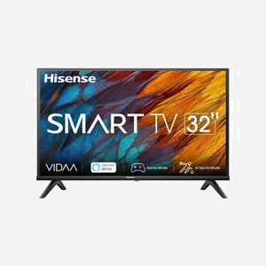 Hisense TV LED 32" HD 32A4K, 1366x768, 60Hz, Smart TV VIDAA U6, Wifi, Ethernet, DVB-T2/C/S2, 2x HDMI 1.4, 2x USB 2.0, Noir - Miniature 1