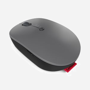 Souris Lenovo Go Multi-Device Optique 2400 DPI RF sans fil + Bluetooth, Ambidextre, 5 Boutons, USB Type-C, Noir/Gris - Miniature 2