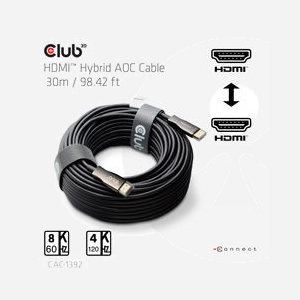 CLUB3D CAC-1392 Câble HDMI 2.1 30m Connecteurs HDMI Type A (Standard) Mâle vers Mâle - Réf. CAC-1392 - Miniature 2