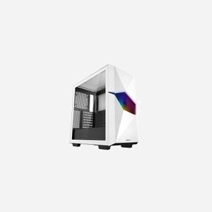 DeepCool CYCLOPS WH - Boîtier PC Midi Tower Blanc, ATX/EATX/microATX/Mini-ITX, 1x120mm avant, USB 3.2 Gen 2 Type-C, compatible radiateurs 360mm, R-WHAAE1-C-1
