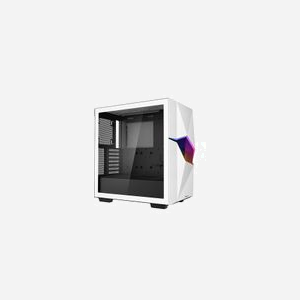 DeepCool CYCLOPS WH - Boîtier PC Midi Tower Blanc, ATX/EATX/microATX/Mini-ITX, 1x120mm avant, USB 3.2 Gen 2 Type-C, compatible radiateurs 360mm, R-WHAAE1-C-1 - Miniature 2
