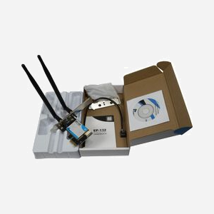 Inter-Tech EP-132 : Carte réseau interne WLAN/Bluetooth 600 Mbps PCI Express, Wi-Fi 5 (802.11ac) bi-bande 2.4/5 GHz, Bluetooth 4.2, antennes externes. - Miniature 3