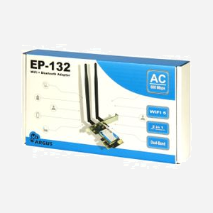 Inter-Tech EP-132 : Carte réseau interne WLAN/Bluetooth 600 Mbps PCI Express, Wi-Fi 5 (802.11ac) bi-bande 2.4/5 GHz, Bluetooth 4.2, antennes externes. - Miniature 5
