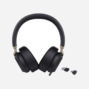 Yealink BH76 Plus Casque Binaural Arceau Noir USB-C/A & Bluetooth 5.3 Portée 45m, Autonomie 35h, ANC Hybride, 5 Micros, Recharge sans Fil, Compatible Teams