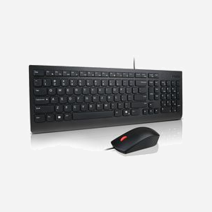 Lenovo Kit Clavier USB Allemand + Souris Optique 1600 DPI, Câble 1.8m, Noir, Dimensions Clavier 424x146x20mm, Souris 111x62x34mm, Compatible Windows 10/11 - Miniature 2