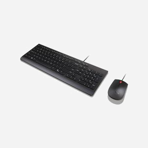 Lenovo Kit Clavier USB Allemand + Souris Optique 1600 DPI, Câble 1.8m, Noir, Dimensions Clavier 424x146x20mm, Souris 111x62x34mm, Compatible Windows 10/11 - Miniature 3