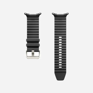 Bracelet Tissé Hybride Samsung ET-SBL70MBEGEU Gris Foncé pour Galaxy Watch Ultra, Tissu, Boucle Argent, Système de Fixation Facile - Miniature 2