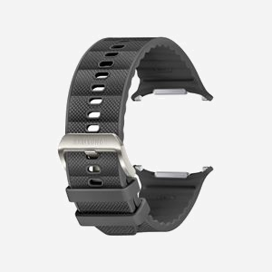 Bracelet Tissé Hybride Samsung ET-SBL70MBEGEU Gris Foncé pour Galaxy Watch Ultra, Tissu, Boucle Argent, Système de Fixation Facile - Miniature 3