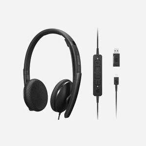 Casque Lenovo 4XD1M45626 Arceau Filaire USB Type-C Noir - HP 20-20000Hz, Impédance 2200 Ohm, Micro Intégré Anti-Bruit, Compatible Windows/Mac
