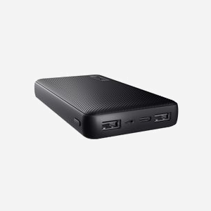 Batterie Externe Trust Primo Li-Ion 15000mAh Noir 3 Ports (2x USB-A 2.4A, 1x USB-C 3A) 15W Recharge Rapide Micro-USB/USB-C