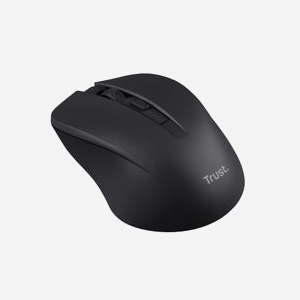 Trust Mydo Souris Bureau Ambidextre RF sans fil 1800 DPI Optique, 4 Boutons, Clic Silencieux, Portée 10m, 2.4GHz, Noir, Pile AA, ChromeOS/Linux/Windows - Miniature 2