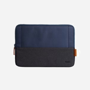 Housse Trust Lisboa 13.3" Bleu Polyester Recyclé, Compartiment 15x320x220mm, Dimensions 335x235x25mm, Fermeture Zippée, Poids 171g, Référence 25123 - Miniature 3