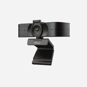 Trust Teza Webcam 4K UHD 3840x2160@30fps USB 2.0 Noire avec Autofocus, Microphone intégré et support trépied compatible Windows/macOS - Miniature 1