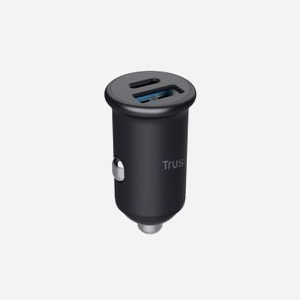Trust Chargeur Auto Allume-cigare 38W, 1x USB-A 2.0, 1x USB-C, Quick Charge 3.0, PPS, USB Power Delivery 3.0, 12-24V, Protection Surchauffe/Surcharge/Court-circuit. - Miniature 3