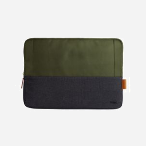 Trust Housse de Protection 16" (40,6cm) Vert - Polyester Recyclé - Intérieur Rembourré Antichoc - Dimensions 400x285x25mm - Volume 15L - Fermeture Zippée - Miniature 2