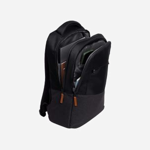 Trust Lisboa Sac à Dos 40.6cm (16") Noir, Polyester Recyclé, 23L, 3 Compartiments, Fermeture Zippée, Dimensions 300x460x165mm, 768g - Miniature 3