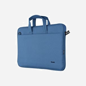 Trust Bologna Malette 16" (40.6cm) Bleu - PET Recyclé, Compartiments Multiples, Compatible 14", Sangle Épaule Amovible, 410x290x20mm - Miniature 2