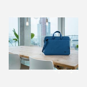 Trust Bologna Malette 16" (40.6cm) Bleu - PET Recyclé, Compartiments Multiples, Compatible 14", Sangle Épaule Amovible, 410x290x20mm - Miniature 4