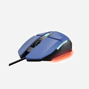 Souris Gaming Trust GXT109B FELOX Ambidextre USB Type-A 6400 DPI, 6 boutons, Éclairage Multi-couleur, Câble 1.5m, ABS Bleu, 70x42x131mm, 108g
