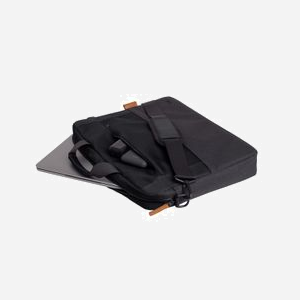 Trust Lisboa Malette 16" (40.6cm) Noir, Polyester Recyclé, Compartiment Antichoc, 21L, Pochette Accessoires, Bandoulière Amovible, 400x305x60mm - Miniature 3