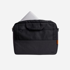Trust Lisboa Malette 16" (40.6cm) Noir, Polyester Recyclé, Compartiment Antichoc, 21L, Pochette Accessoires, Bandoulière Amovible, 400x305x60mm - Miniature 5