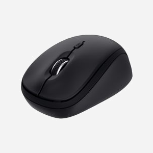 Trust Souris Optique Ambidextre 1600 DPI RF sans Fil + Bluetooth - 3 Boutons - Pile AA - Windows/macOS/Android/ChromeOS - Noir