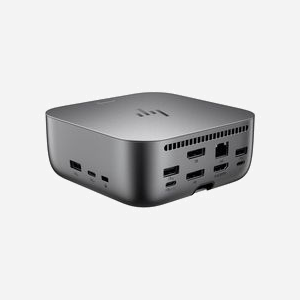 Station d'accueil HP Thunderbolt 4 Ultra G6 280W (AW5M5UT#ABB) - 1x Thunderbolt 4, 3x USB-C 3.2 Gen 2, 5x USB-A 3.2 Gen 2, HDMI 2.1, 2x DisplayPort 1.4, Ethernet, 330W - Miniature 1