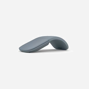 Souris Microsoft Surface Arc Bluetooth BlueTrack 1800 DPI, 2 boutons programmables, Ambidextre, Portée 5m, Autonomie 6 mois, Coloris Bleu, Piles AAA incluses - Miniature 1