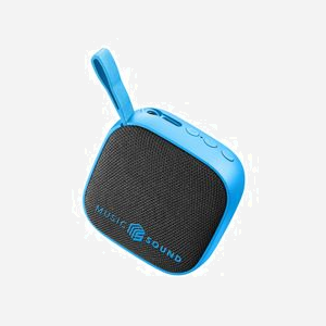 Music Sound BTSPKMSMINI3B : Enceinte Bluetooth 5.3 Mono 3W, Batterie 500mAh (Autonomie 4h), Port USB-C, AUX, Portée 10m - Bleu - Miniature 4