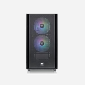 Thermaltake Versa H16 TG ARGB Micro Tower Noir (CA-1Y8-00S1WN-02) - Micro ATX/Mini-ITX, 2x3.5"/2x2.5", 3x120mm ARGB, USB 3.2 Gen 1, SPCC/Verre Trempé - Miniature 2
