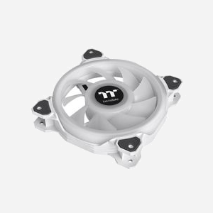 Thermaltake Riing Quad 12 RGB Ventilateur PC 120mm Blanc (x3) - 500-1500 RPM, 1.4 mmH2O, 40.9 CFM, 19.8-25.2 dB, Roulement Hydraulique, 54 LEDs RGB - Miniature 3
