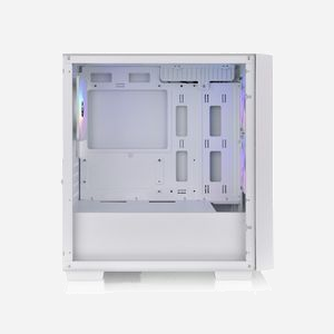 Thermaltake Versa H16 TG ARGB Blanc Micro Tower (CA-1Y8-00S6WN-01) - Micro ATX/Mini-ITX, 2x120mm ARGB avant, 1x120mm arrière, USB 3.2 Gen 1, vitre latérale, SPCC - Miniature 3