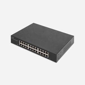 Digitus Commutateur Gigabit 24 ports RJ45 10/100/1000 DN-80113-2 Non-administrable 19" IEEE 802.3x 48 Gbit/s, 8000 entrées MAC, Jumbo Frames 15000 - Miniature 1
