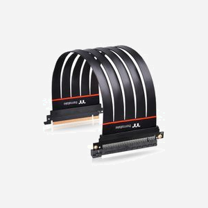 Thermaltake AC-058-CO1OTN-C1 Rallonge PCI-E x16 (Gen 4.0) 0.3m, Connecteur Mâle/Femelle, Noir, pour Carte Vidéo, Code SH 84733080 - Miniature 3
