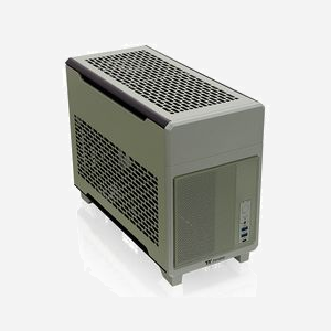 Thermaltake TR100 Mini Tower Vert - Boîtier PC Mini-ITX, 2x 2.5", 3 slots, USB 3.2 Gen 1/Gen 2, Radiateurs 120/240mm, SFX, 179x391x294mm - Miniature 3