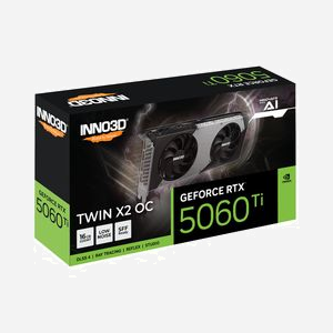 Inno3D GeForce RTX 5060 Ti 16Go GDDR7 - GPU NVIDIA, 4608 Cuda Cores, Fréquence 2235MHz/Boost 2602MHz, PCI Express 5.0, DisplayPort 2.1b/HDMI 2.1b - Miniature 2
