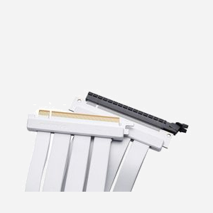 Phanteks Rallonge PCI-E 4.0 x16, 0.3m, Connecteur Femelle vers Mâle, 180°, Contacts Plaqué Or, Noir/Blanc, Pour Carte Graphique - PH-CBRS4.0_FL30_WT01 - Miniature 3