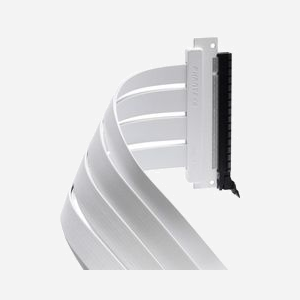 Phanteks Rallonge PCI-E 4.0 x16, 0.3m, Connecteur Femelle vers Mâle, 180°, Contacts Plaqué Or, Noir/Blanc, Pour Carte Graphique - PH-CBRS4.0_FL30_WT01 - Miniature 4