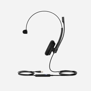 Yealink UH34 Lite Mono Teams Casque Filaire USB Type-A Noir, Usage Bureau/Centre d'appels, HP 20-20000Hz, Micro Unidirectionnel à Suppression de Bruit - Miniature 1
