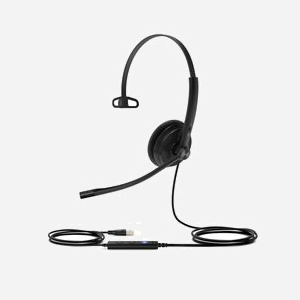 Yealink UH34 Lite Mono Teams Casque Filaire USB Type-A Noir, Usage Bureau/Centre d'appels, HP 20-20000Hz, Micro Unidirectionnel à Suppression de Bruit - Miniature 2
