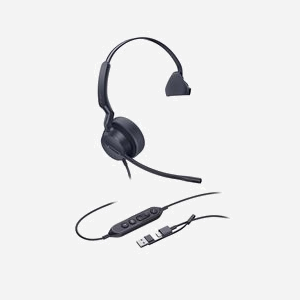 Yealink UH44 Mono Teams Casque filaire USB-C/A, arceau supra-aural, microphone antibruit intégré, compatible Windows/macOS, câble 2.15m noir - Miniature 2