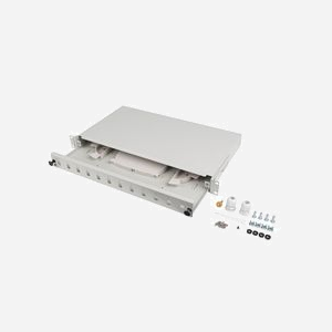 Lanberg Panneau de Connexion 12 Ports RJ-45 1U 19" ABS Acier Gris 482.6x242x44.5mm, Kit Montage Inclus, Référence FOP1-12SS-LDS