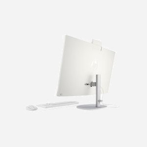 HP All-in-One 27-cr0042nf : AMD Ryzen 5 7520U, 27" FHD IPS, 16Go LPDDR5, 512Go SSD NVMe, Windows 11 Home, Wi-Fi 6, Blanc Coquillage - Miniature 3