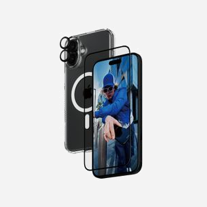 PanzerGlass Protection Écran 3-en-1 iPhone 16 Plus Verre Trempé, PET & Silicone, Anti-Rayures, Anti-Chocs, Application Sèche, 156.86x73.75mm, 0.66mm - Miniature 1