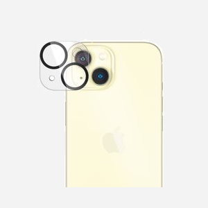 PanzerGlass PicturePerfect Protecteur d'objectif caméra pour iPhone 15/15 Plus - Verre Trempé Transparent, Résistant Rayures/Chocs, Dimensions 30.3x30.4mm