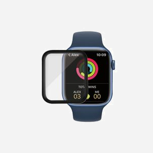 PanzerGlass Protection écran Super+ pour Apple Watch 45mm Séries 7/8/9, verre trempé, TPU, silicone, résistant rayures/chocs/eau, 40.66x33.7mm, 0.6mm - Miniature 1