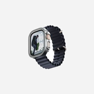 PanzerGlass SAFE. Bumper Argent pour Apple Watch Ultra (49mm) : Housse transparente, protection rayures, dimensions 41.4x48.7x13.1mm, 18g, avec lingettes.